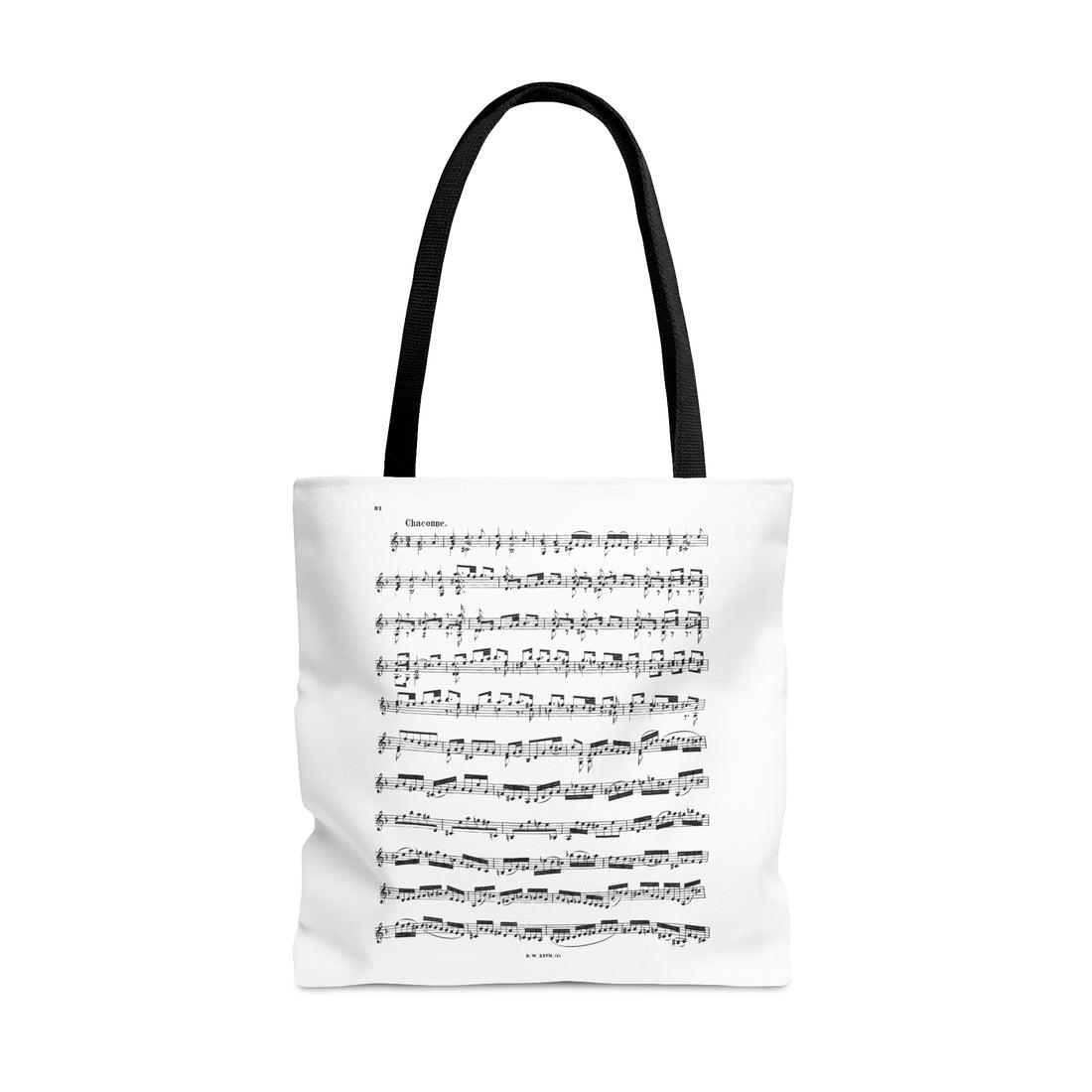 Bach Chaconne from Violin partita no. 2 in D minor BWV 1004 (Tote Bag)