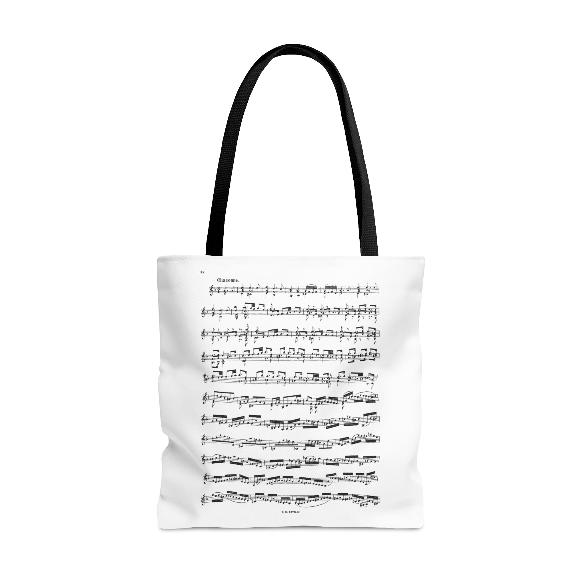 Bach Chaconne from Violin partita no. 2 in D minor BWV 1004 (Tote Bag)