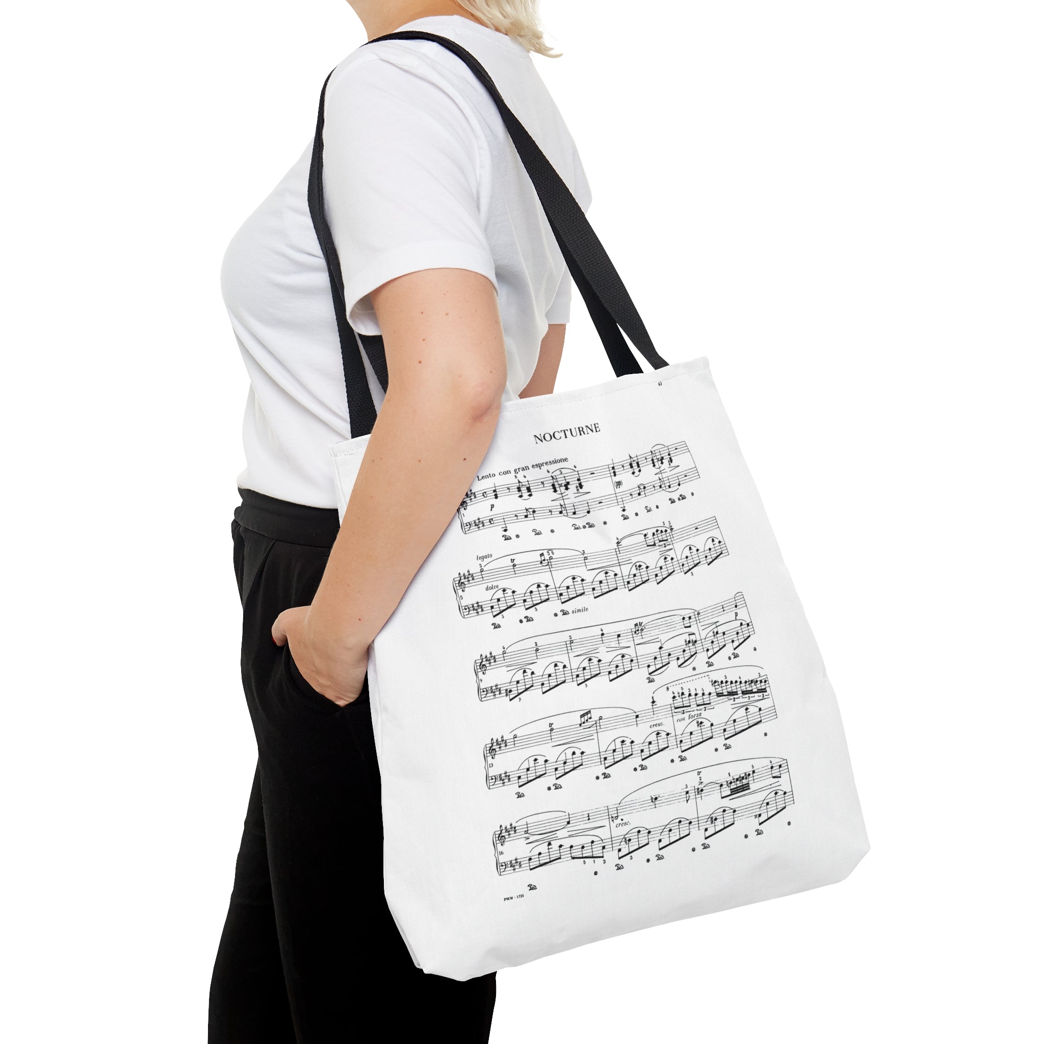 Chopin Nocturne cis-moll &amp; Nocturne op. 9 No. 2 Es-dur (Double Sided Tote Bag)