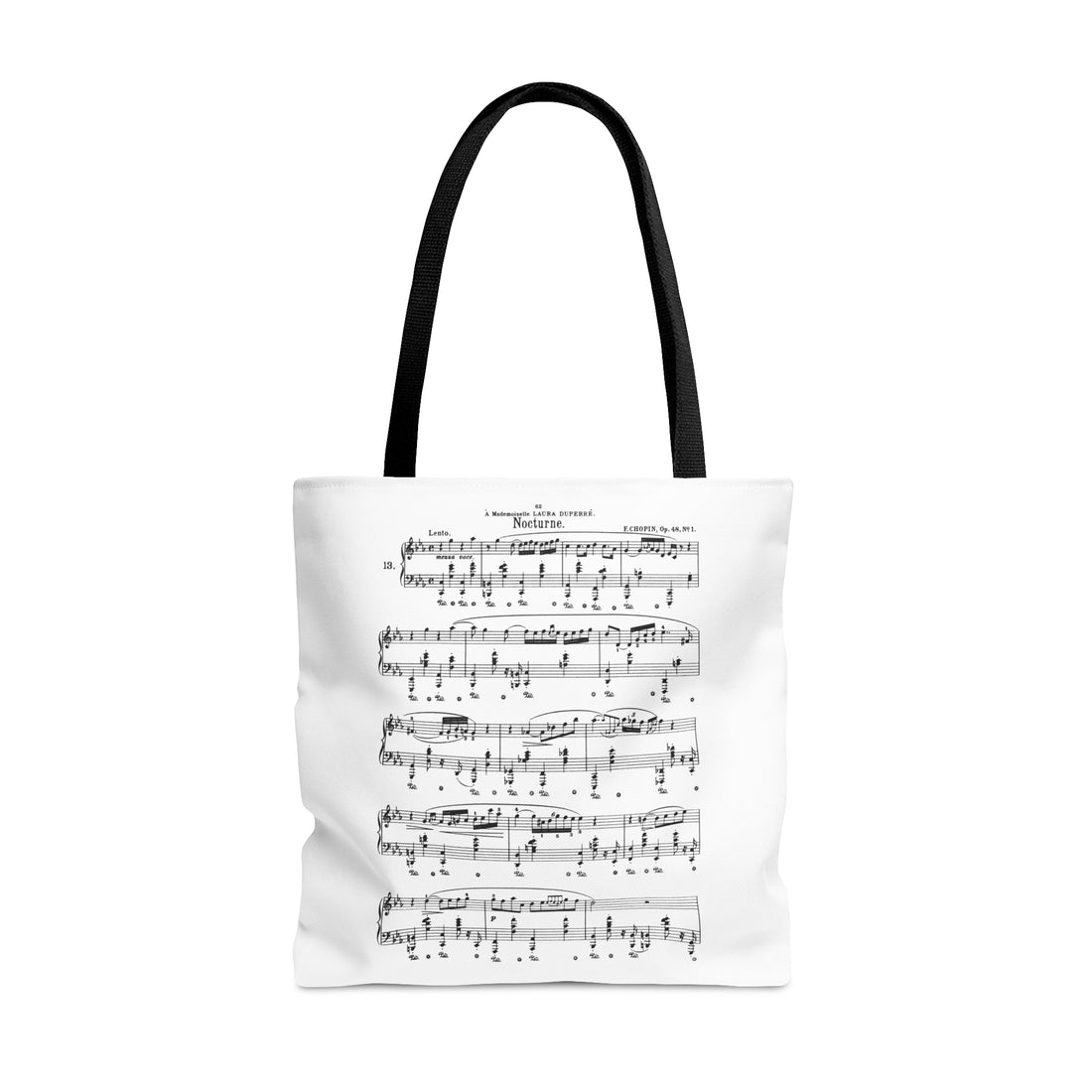 Chopin Nocturne Op 48-1 (Tote Bag)