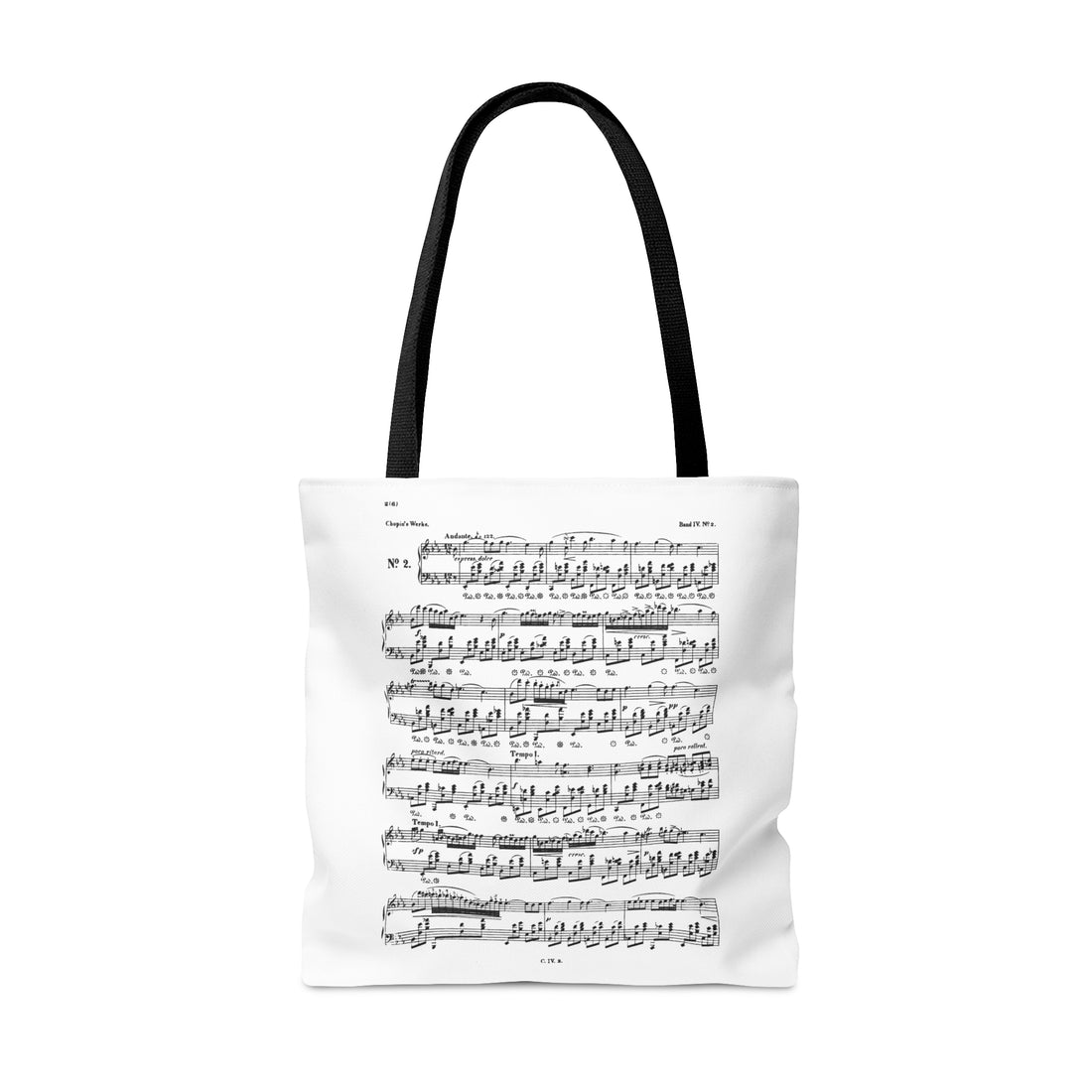 Chopin Nocturne cis-moll &amp; Nocturne op. 9 No. 2 Es-dur (Double Sided Tote Bag)