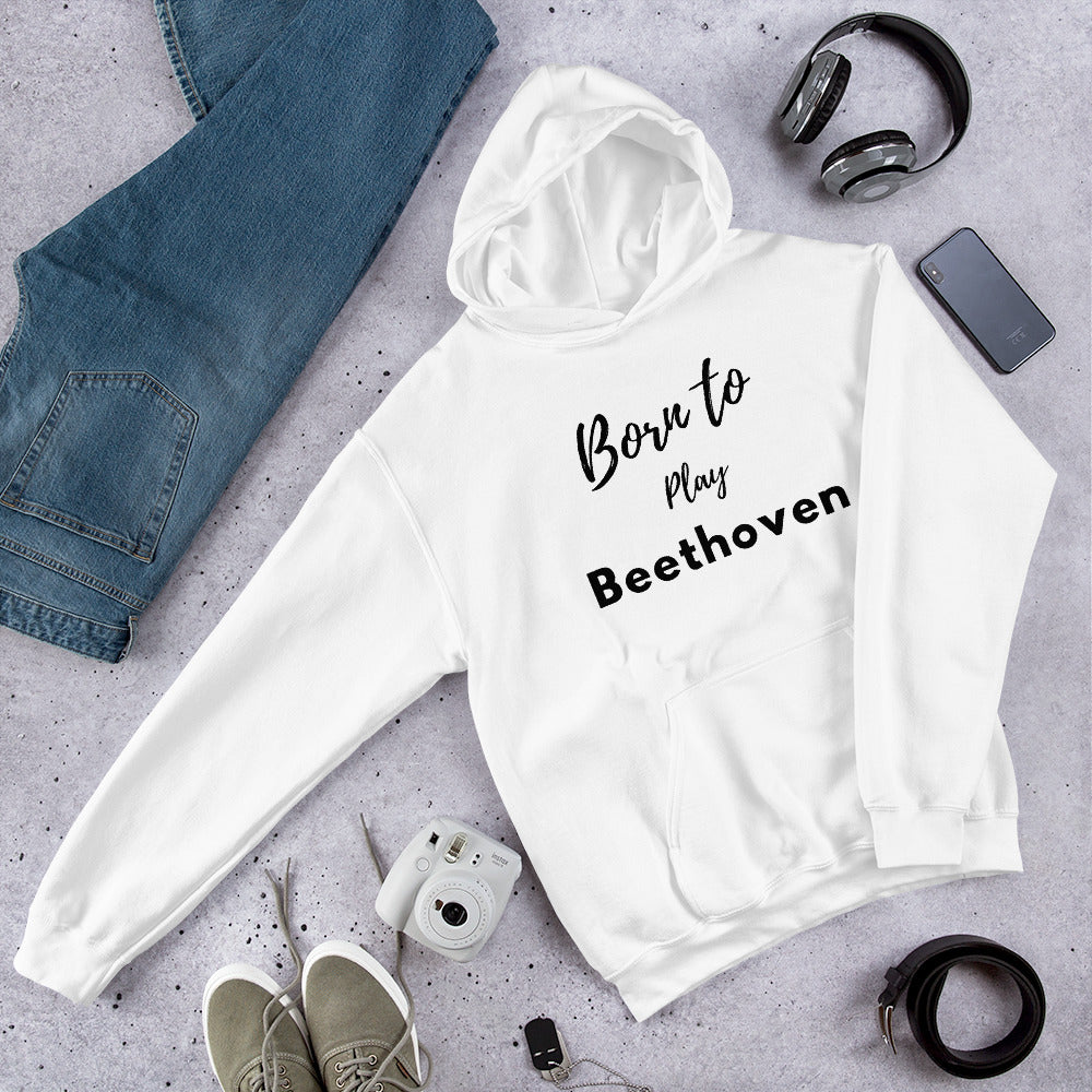 Born to play Beethoven - Unisex hoodie (Polyester and cotton)