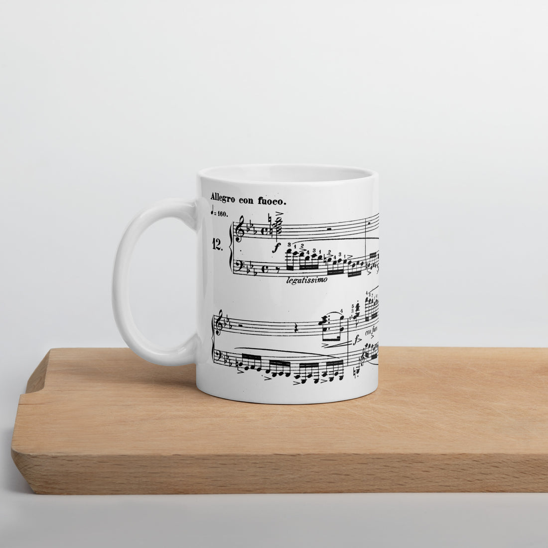 Chopin Etude op.10 No.12 - White Mug multiple sizes