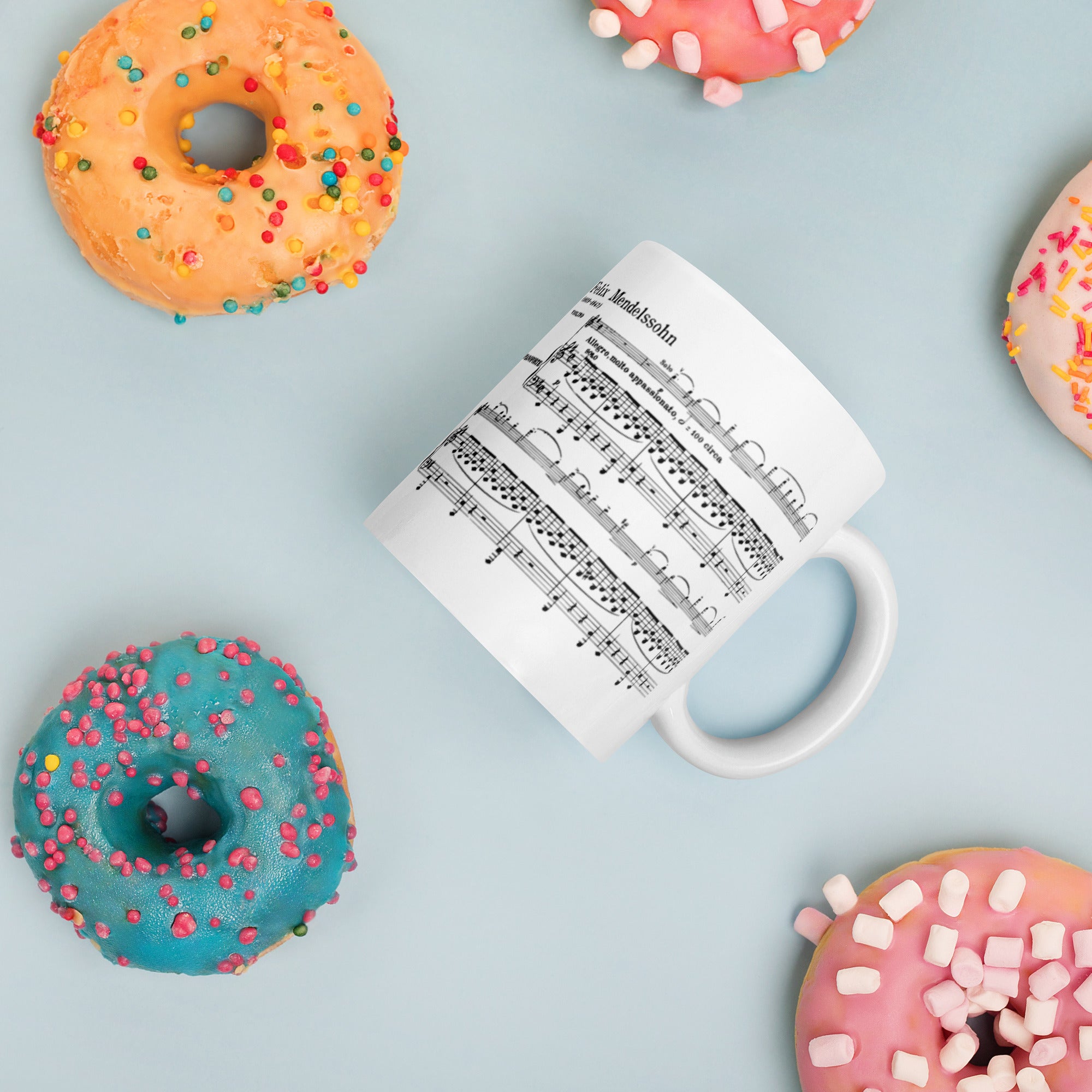 Mendelssohn Violin Concerto - White Mug multiple sizes