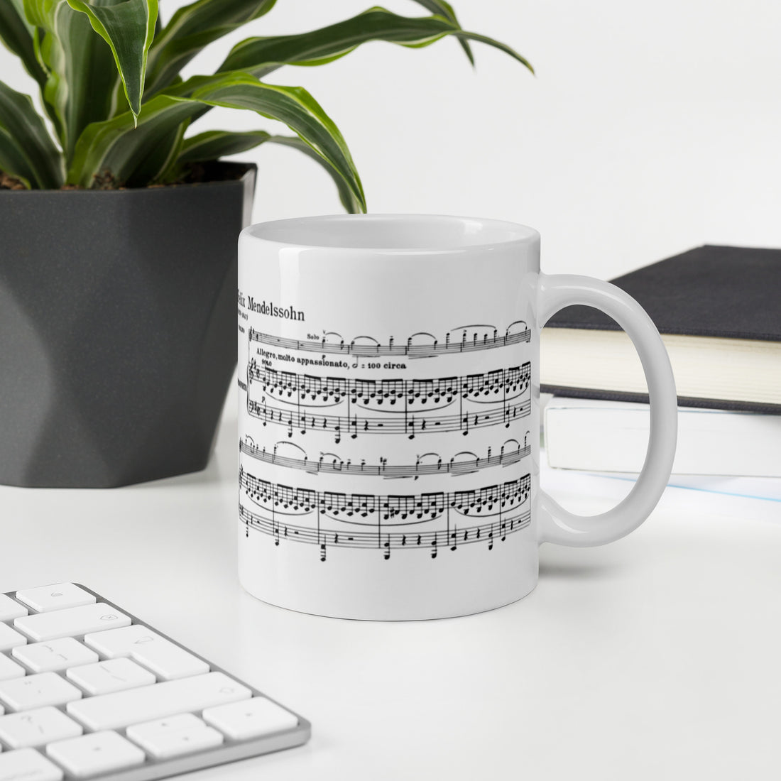 Mendelssohn Violin Concerto - White Mug multiple sizes