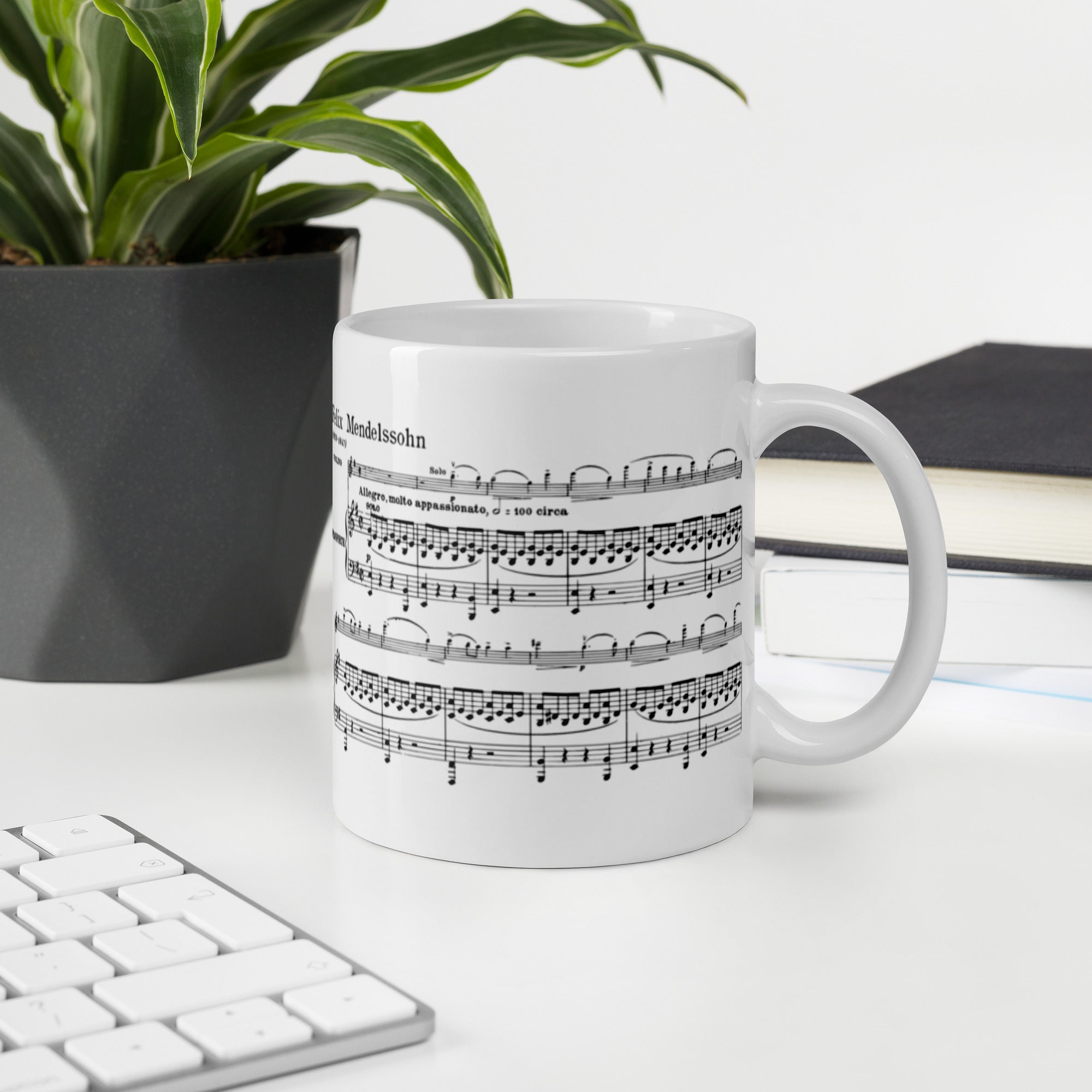 Mendelssohn Violin Concerto - White Mug multiple sizes