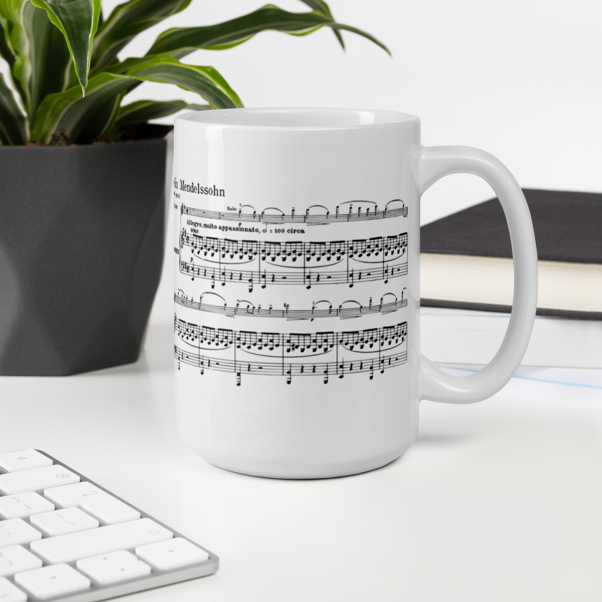 Mendelssohn Violin Concerto - White Mug multiple sizes