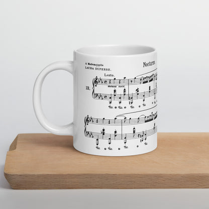 Chopin Nocturnes Schirmer Mikuli Op 48-1 - White Mug multiple sizes