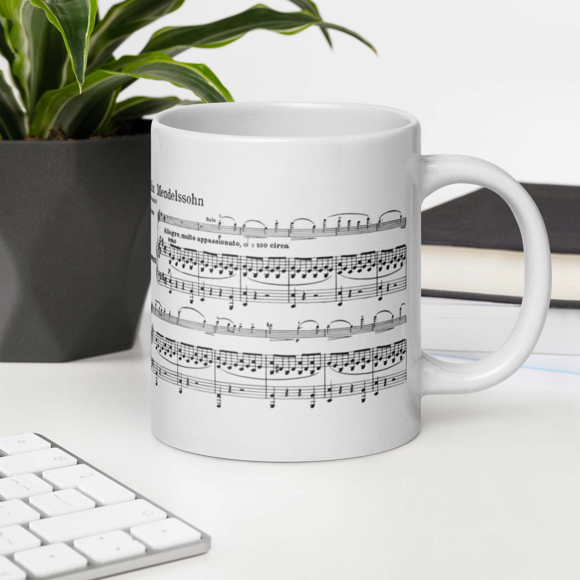 Mendelssohn Violin Concerto - White Mug multiple sizes